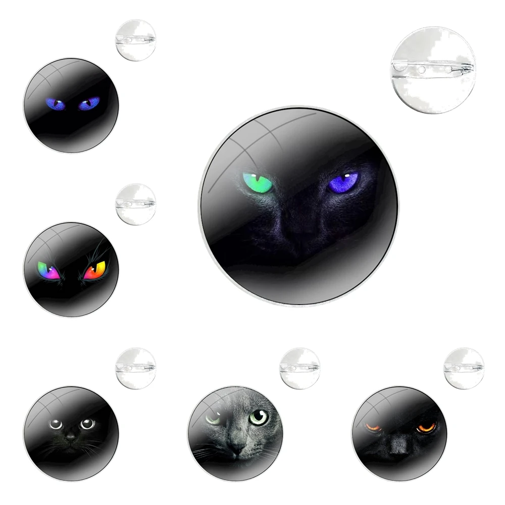 Pin Icons Brooch Jewelry Accessories glowing eyes in the dark