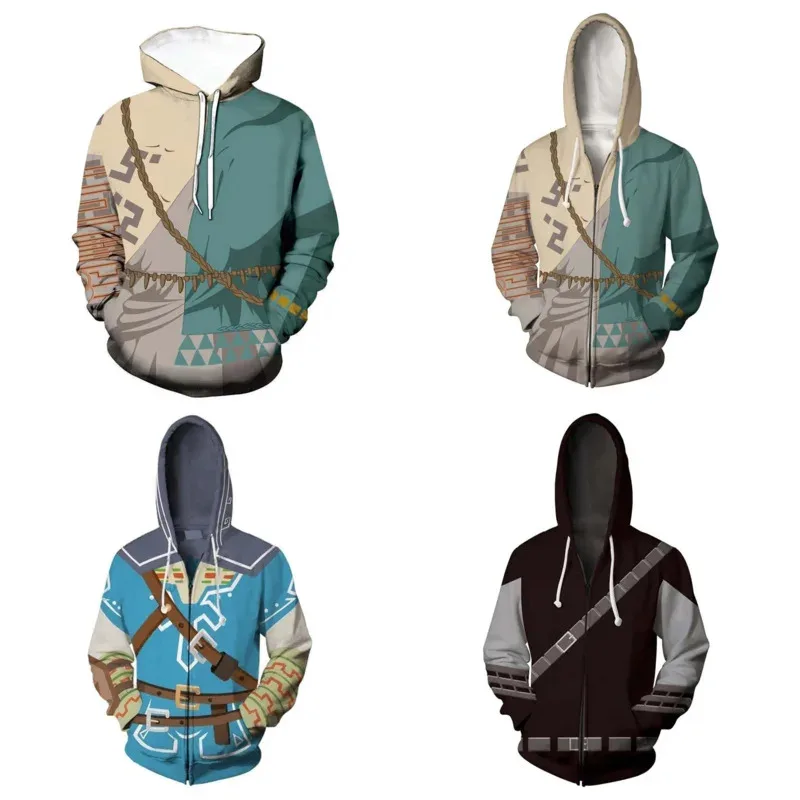 

Link Cosplay Hoodie Men Costume Game The Legend Cosplay of Zeldaing Tears Kingdom Halloween Carnival Party Cloth for Disguise