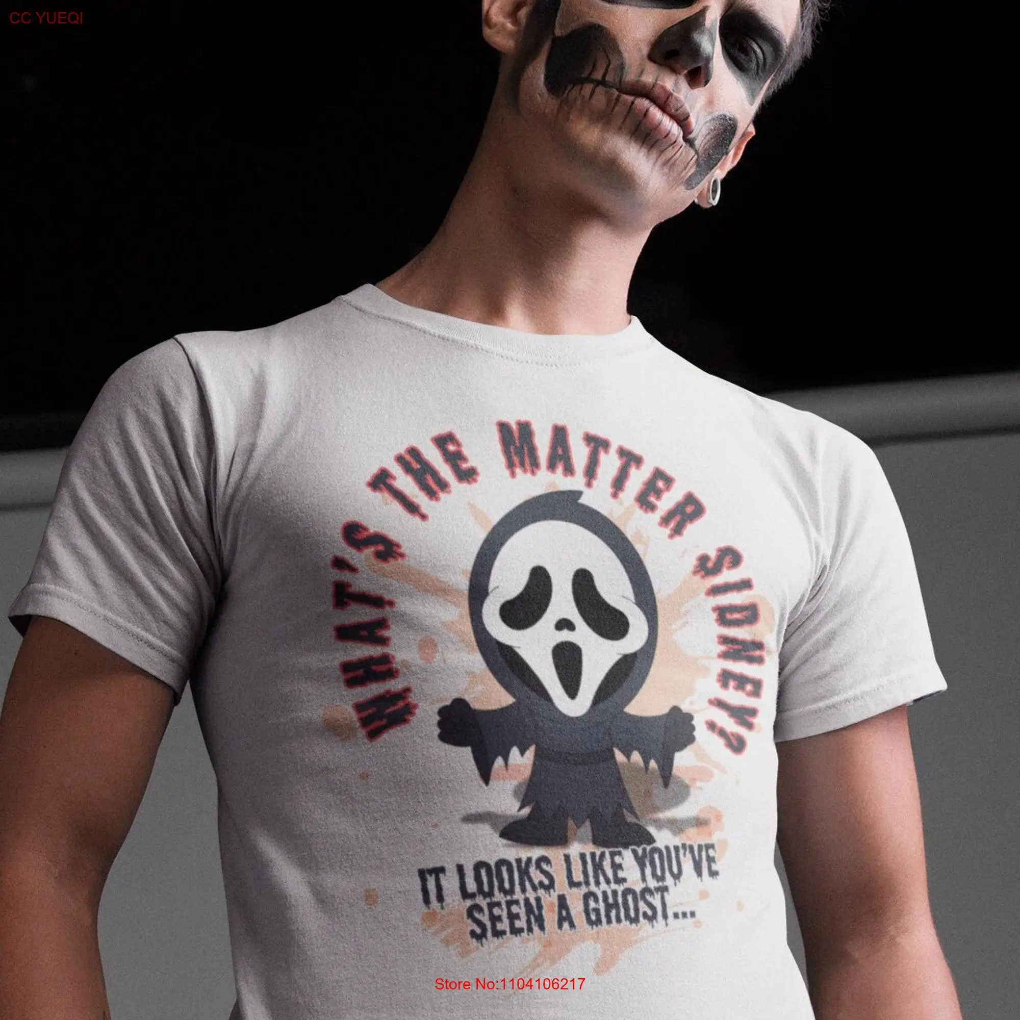 What's the matter Sidney T Shirt Soft style 90's Horror Movie fan GifT Halloween Ghosty Spooky Killer Bloody top