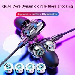 Original HiFi 3.5mm Wired Headphones TWS Earphone Bass Stereo Earbuds With Mic Music Running Sports Headsets Games Earphones