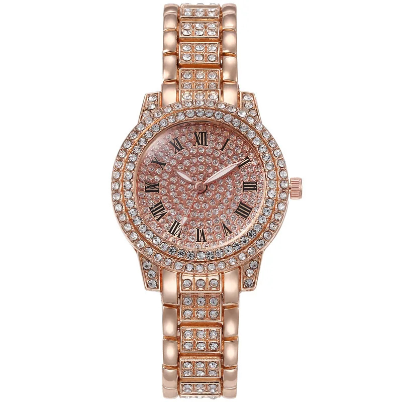 Full Sky Star Diamond Watch para Mulher, todo diamante, Casual Fashion, Versátil, High End, Presente de Aniversário, Novo