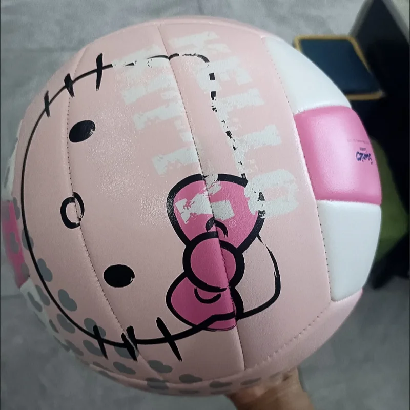 

Hello Kitty Pu Machine Sewn Volleyball Beautiful Size 5 Match Training Volleyball Outdoor Sport Toy Birthday Gift For Girls Toys