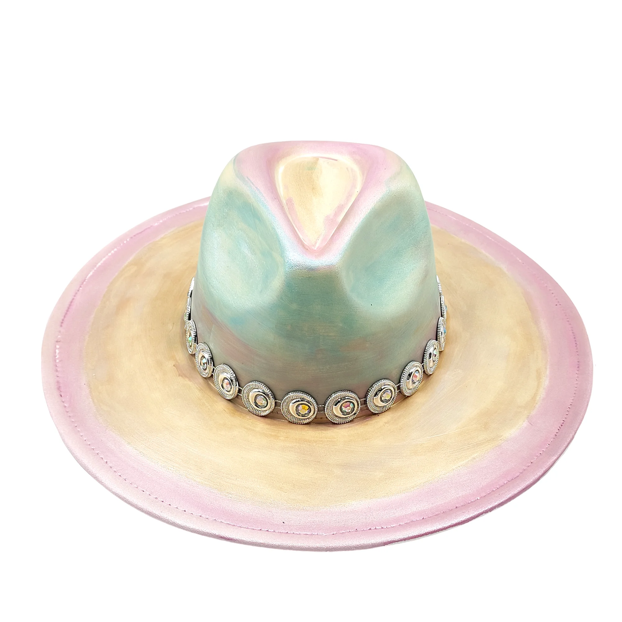 2025 New special suede hats Men women painted Fedoras unqiue Hand-painted fedora Jazz hat Top hats 2024 sombrero british cup hat