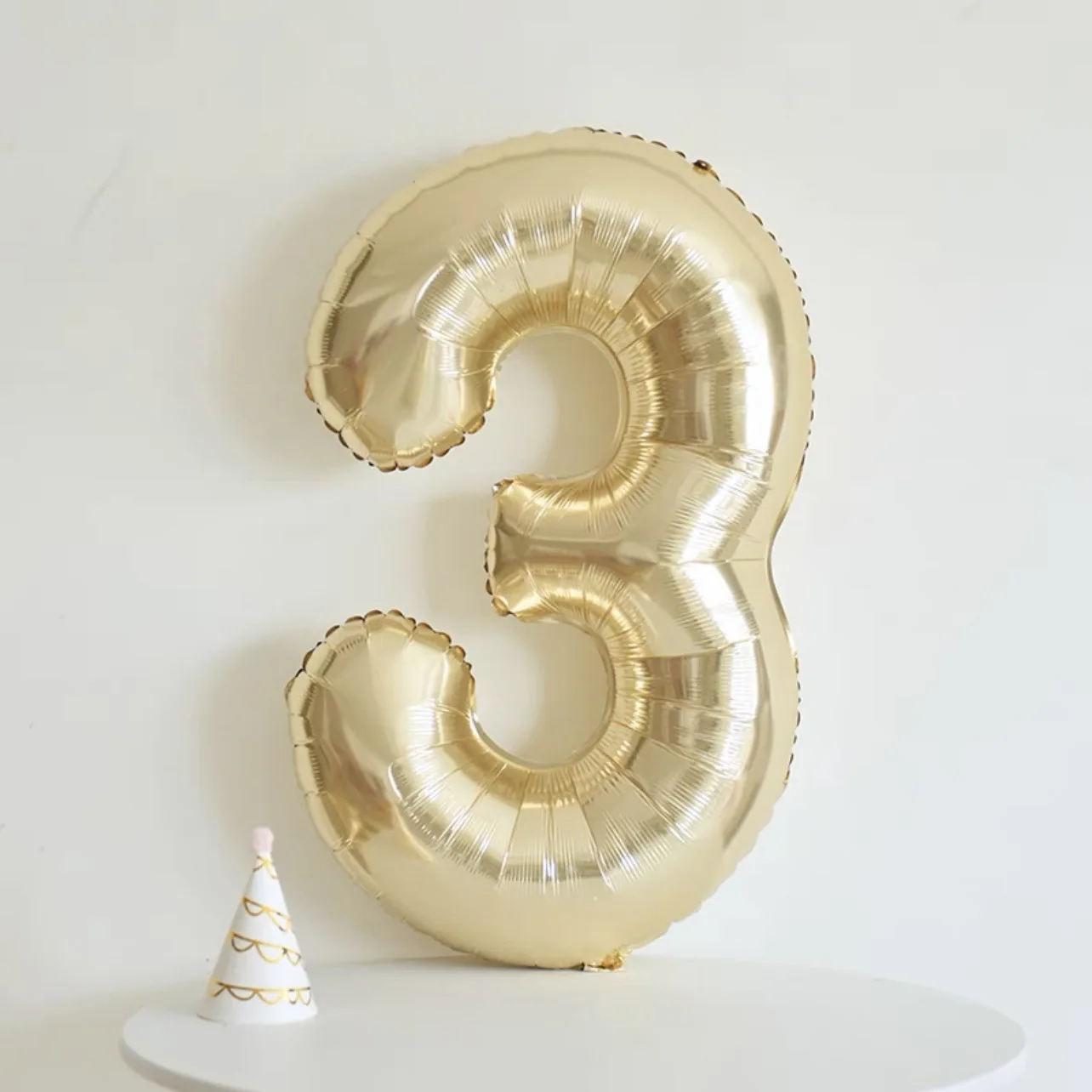 Geburtstagsballon mit Champagner-Gold-Zahlen, 101,6 cm, große Chrom-Gold-Zahlen-Folienballons für Geburtstag, Neujahr, Jahrestag, Dekoration – Detail 13