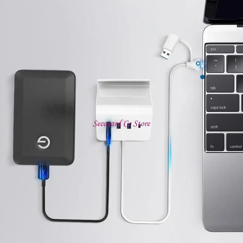 N3UC Efficient USB3.0 And Type C Adapter HUB Stand For Office And Home Efficient