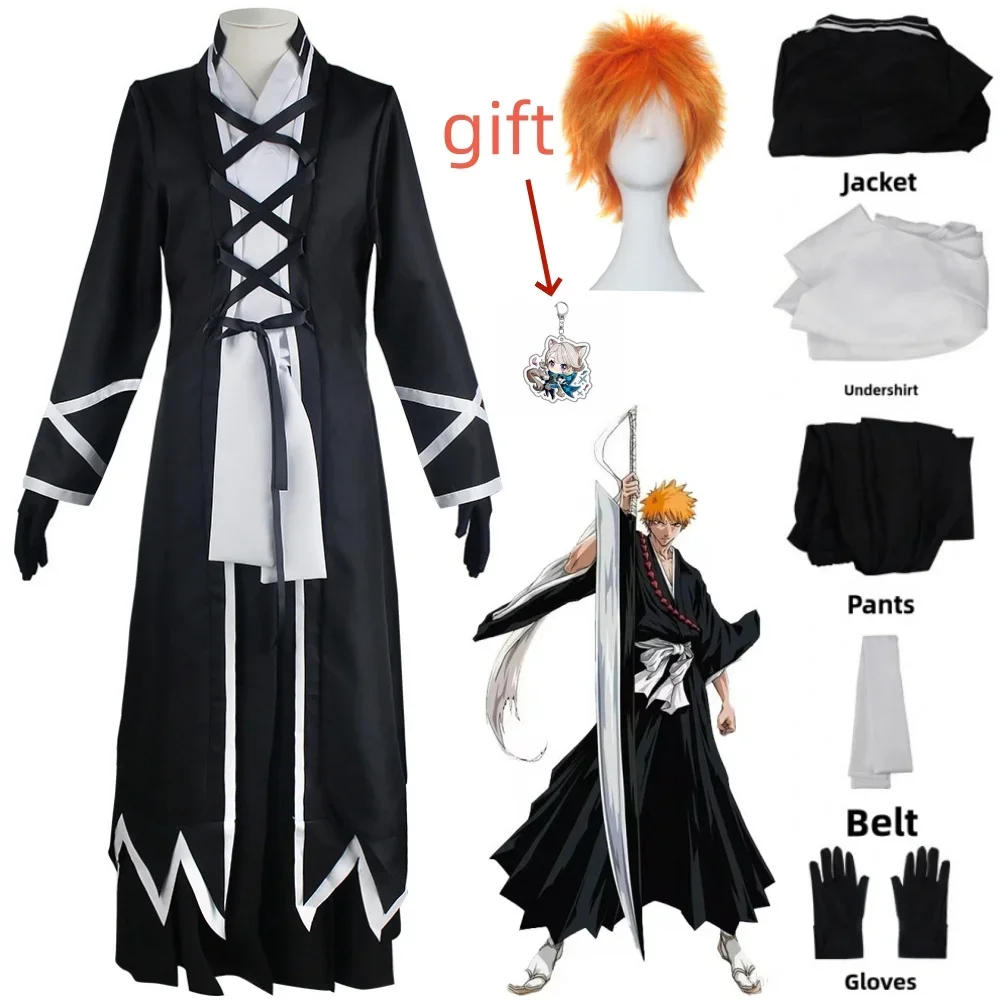 

Bleach Kuchiki Rukia Cosplay Costumes Kurosaki Ichigo Die Pa Soul Society Shinigami Kimono Full Outfit Thousand-Year Blood War