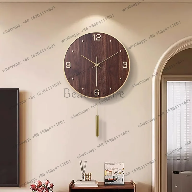 Modern Minimalist Wall Clock Design Unique Vintage Nordic Wall Clock European With Pendulum Luxury Metal Horloge Decorarion