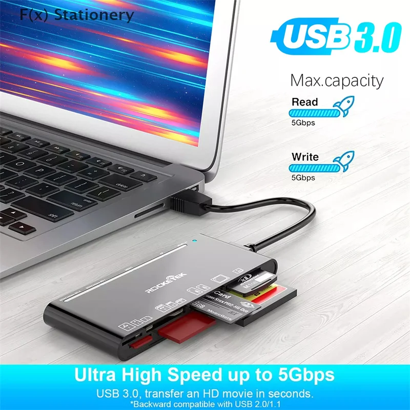 Многофункциональная карта-устройство USB 3.0 CF/XD/MS/SD/TF-карта «Семь в одном», совместимая с Windows Vista/XP/7/8/10/, Linux, Mac Os