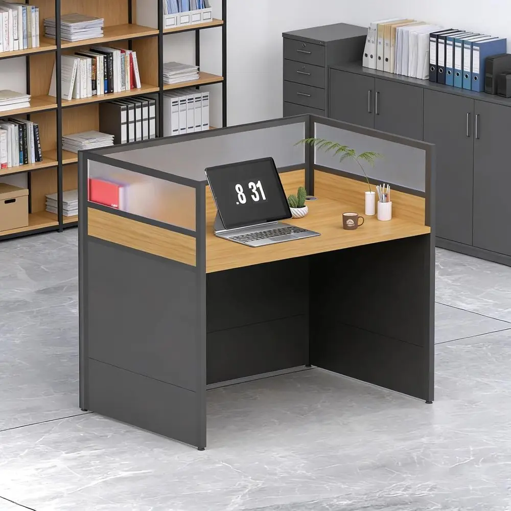 

Soundproof Partition Desks for Home Office, Single-Person Workstation without Storage Cabinet