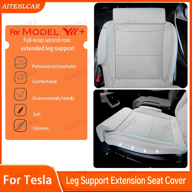 For Tesla Model YL 2026 The Second Row Leg Support Extension Seat Cover Memory Foam Extender Cushion Car Interior Accessoriess