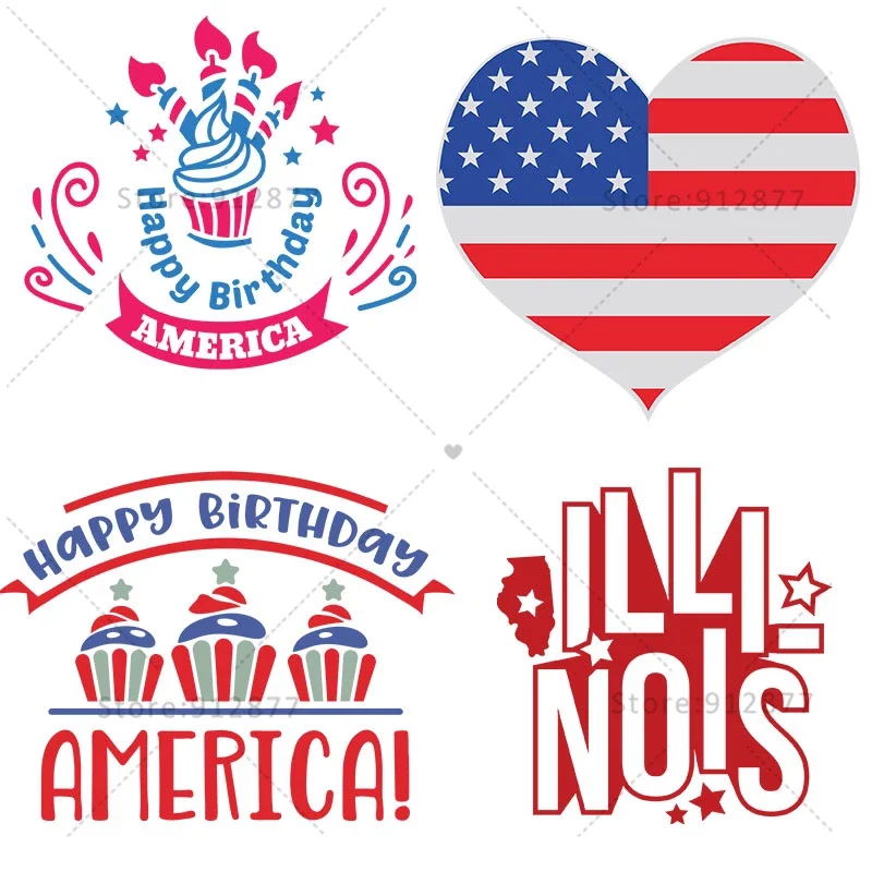 Press Transfers July The Fourth Home Sweet Home Happy Birthday America I love Mom DIYmy Daddy and The Usa Idaho Nevada Arizona