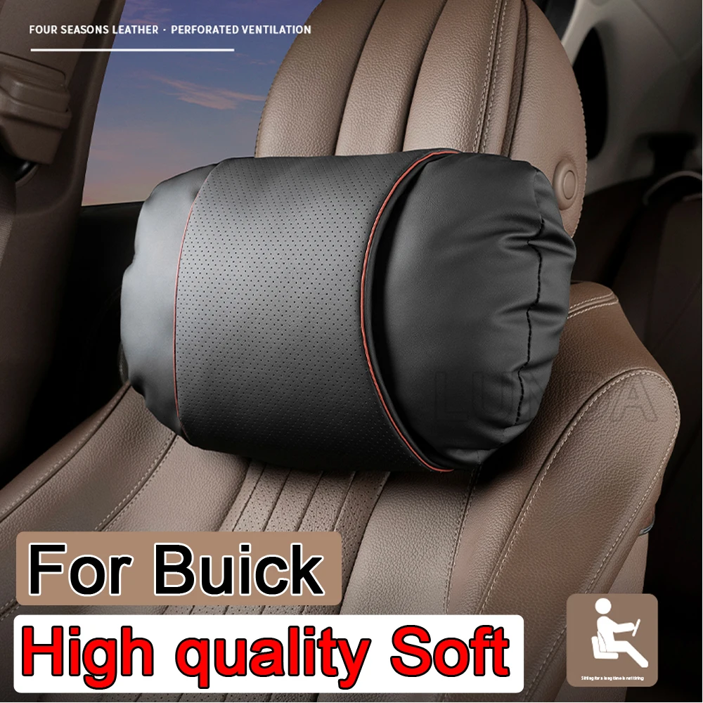 

NAPPA Leather Car Seat Headrest Support Travel Buffer Car Neck Pillow For Buick Excelle Enclave Regal Encore Regal GL8