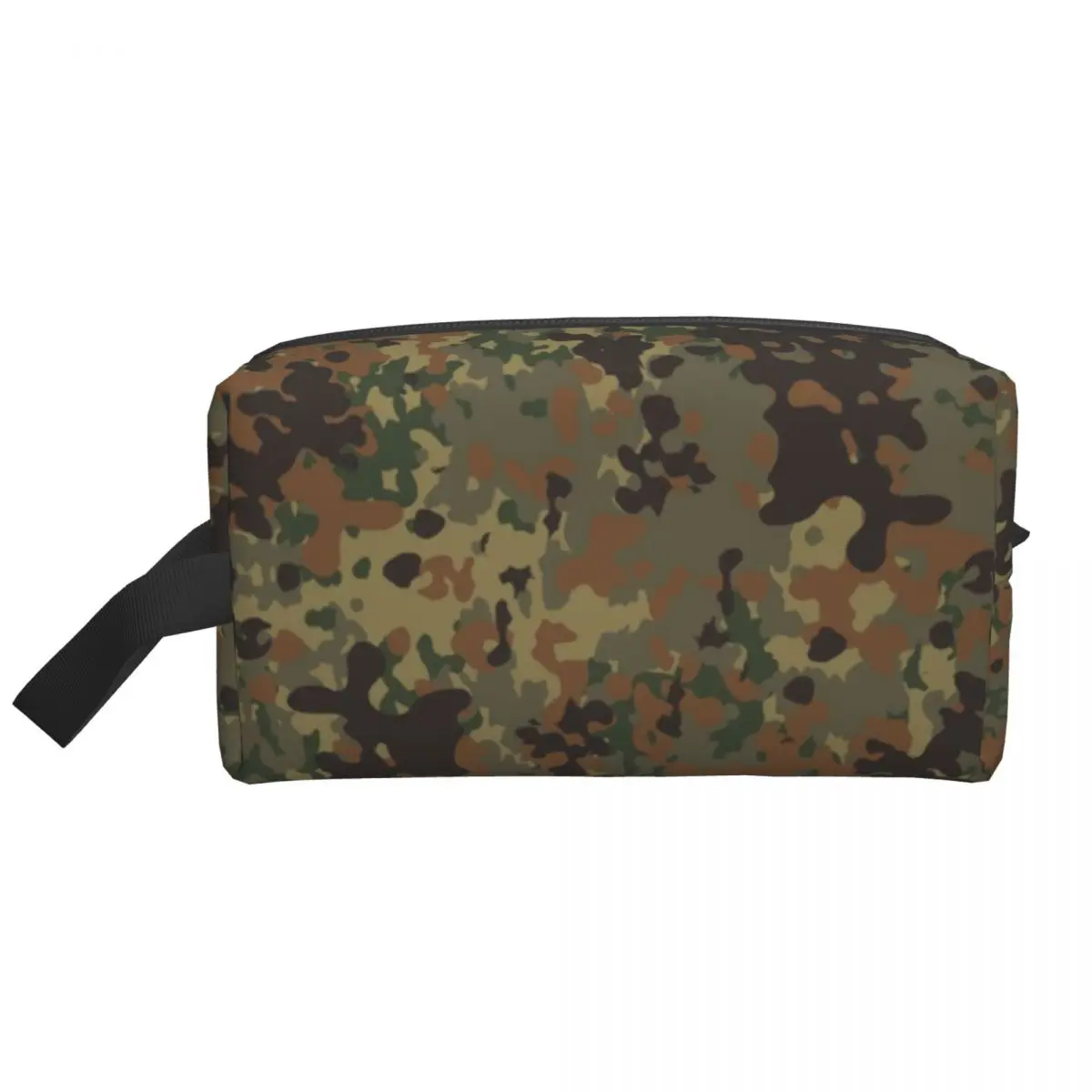 Custom Fashion Flecktarn Camo Travel Toiletry Bag for Military Army Camouflage Cosmetic Makeup Organizer Beauty Storage Dopp Kit