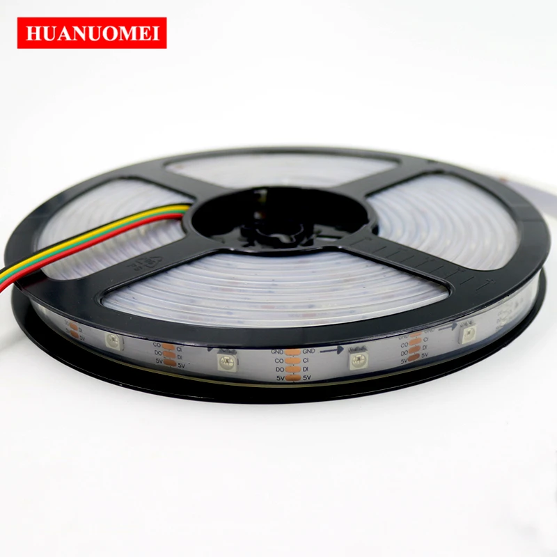 5V 48Pixels/M APA107 RGB LED Neon Strip Light 5050 SMD Flexible Tape Room Outdoor Lamp TV Waterproof Silicon Tube IP67 WHITE PCB