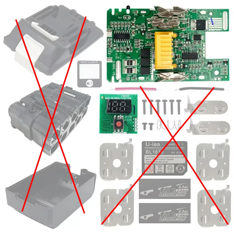 

BL1830 Li-ion Battery Charging Protection Circuit Board PCB LED Digital Indicator For Makita 18V Lithium Battery