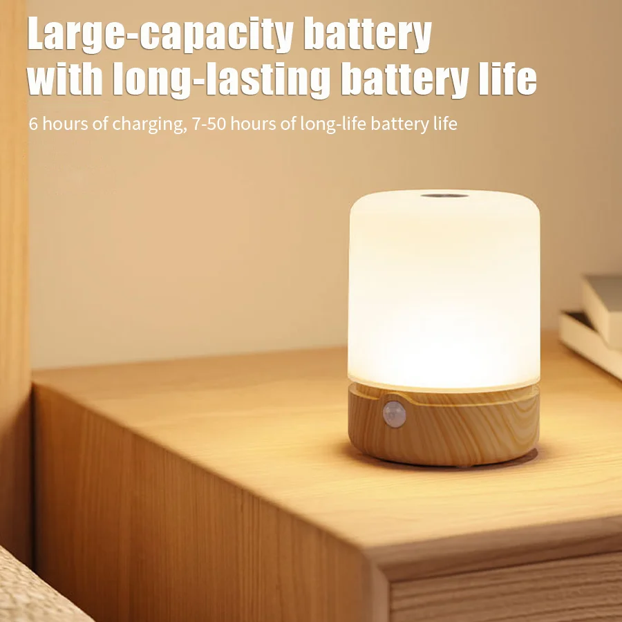 Portátil LED Touch Light com Controle do Sensor, USB Alimentado, Mudança de Cor, Lâmpada Atmosfera, Cabeceira, Quarto, Sala