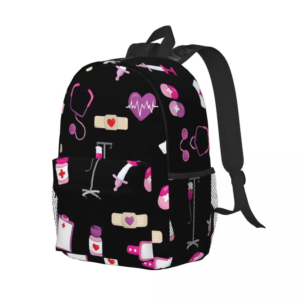 Cute Hospital Medical Pattern Gift For Nurses Backpacks Boys Girls Bookbag Students School Bags Travel Rucksack Shoulder Bag