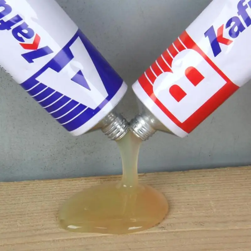 2pcs Super Strong A/B Glue Epoxy Clear Glue Adhesive Resin Immediate Glue Pegame for Fix Metal Wood Glass Ceramics Rigid Plastic