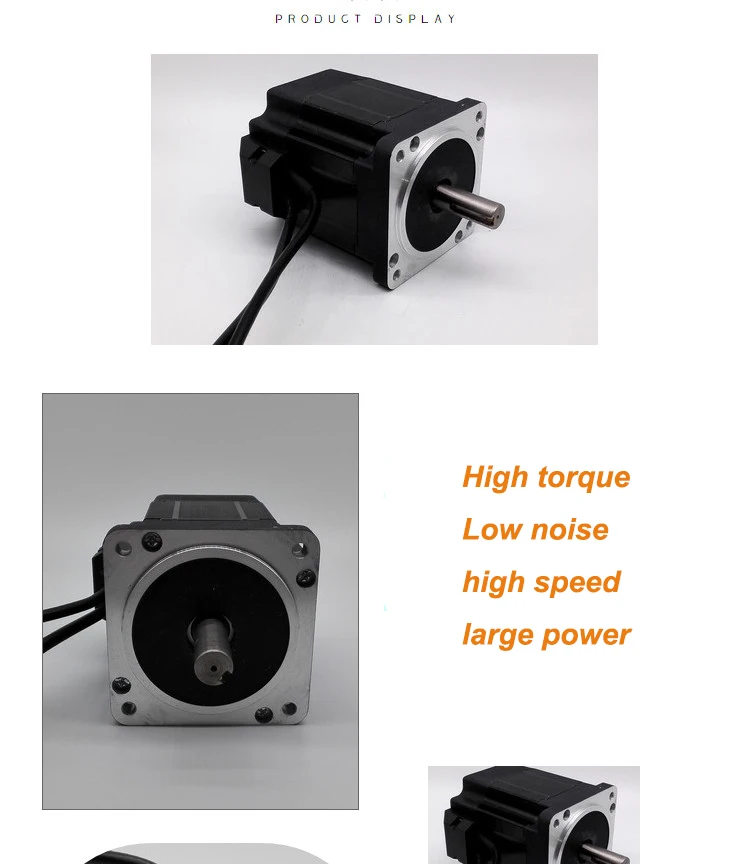 BLDC 86mm Square Flange Brushless DC Motor 48VDC 310VDC 314W 3000rpm