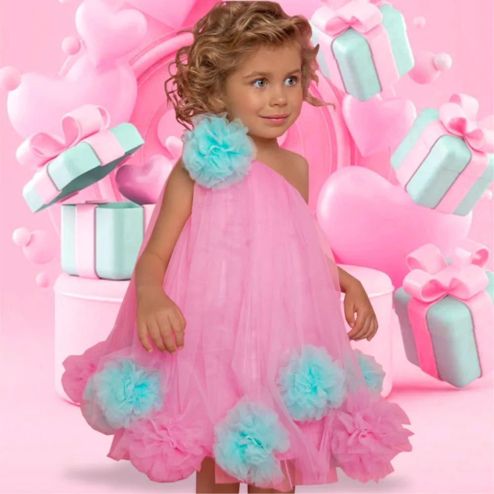 

2024 Fantasia Beautiful Tulle Princess Summer Dresses Sleeveless Holiday Children Clothing Kids Party Costume Baby Girl Clothes