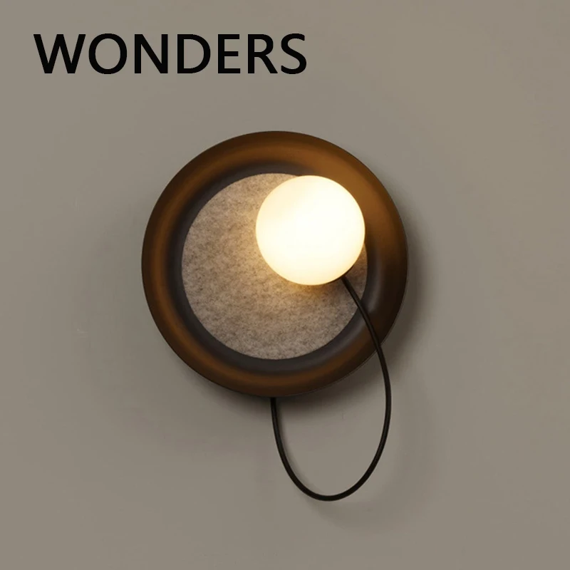 

LED Wall Lamp Nordic Bedroom Bedside Reading Lamps Fashion Indoor Livingroom Aisle Glass Art Wall Lights Home Decors Sconces