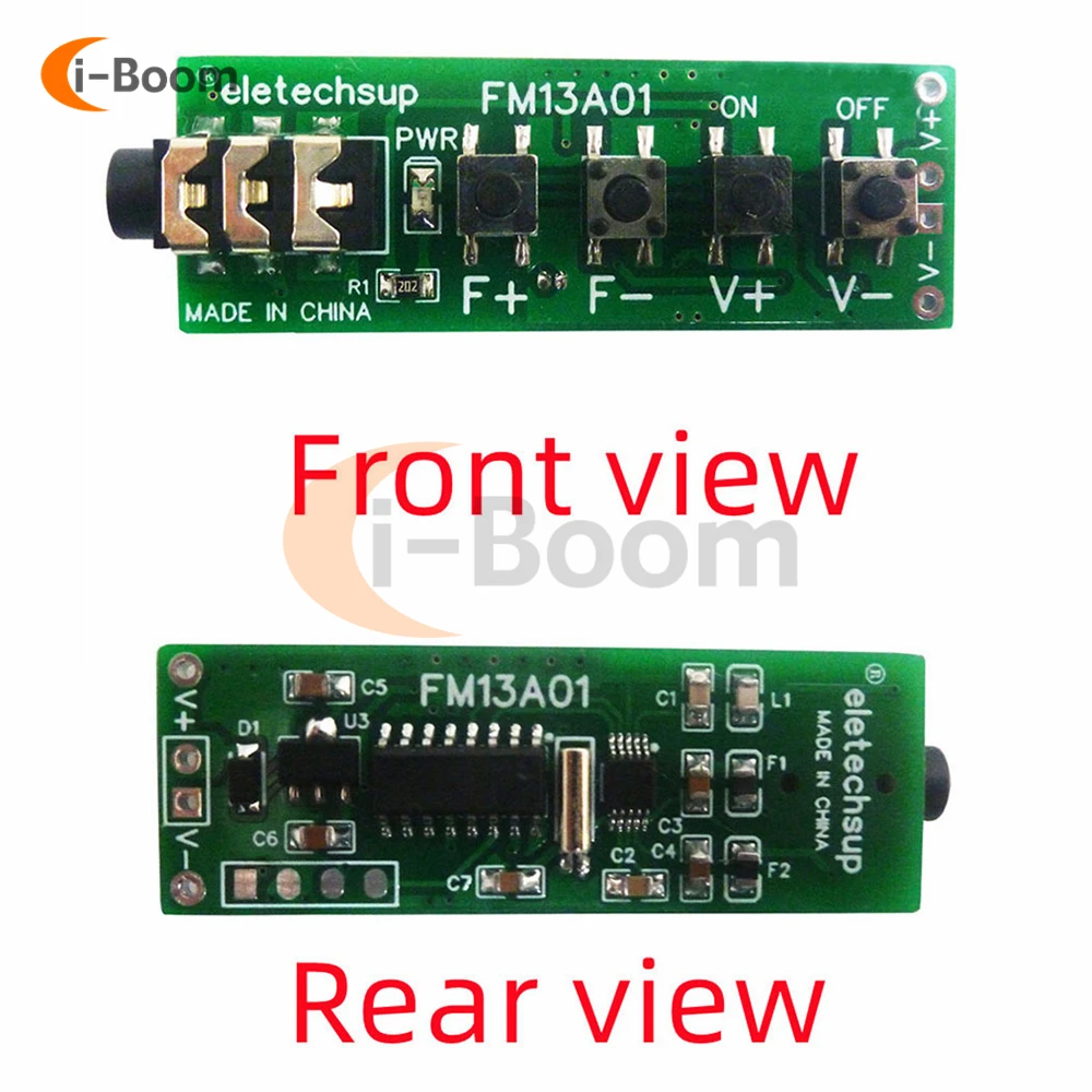 76-108MHz VHF stacji radiowej FM podwójny kanał odbiornik Audio Stereo moduł 3.5mm słuchawki audio moc wyjściowa-off funkcja pamięci