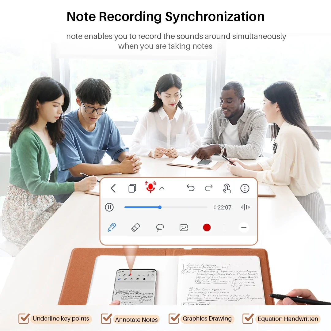 recording playback drawing level pen pressure wireless connection multifunction digital smart notebook note X10