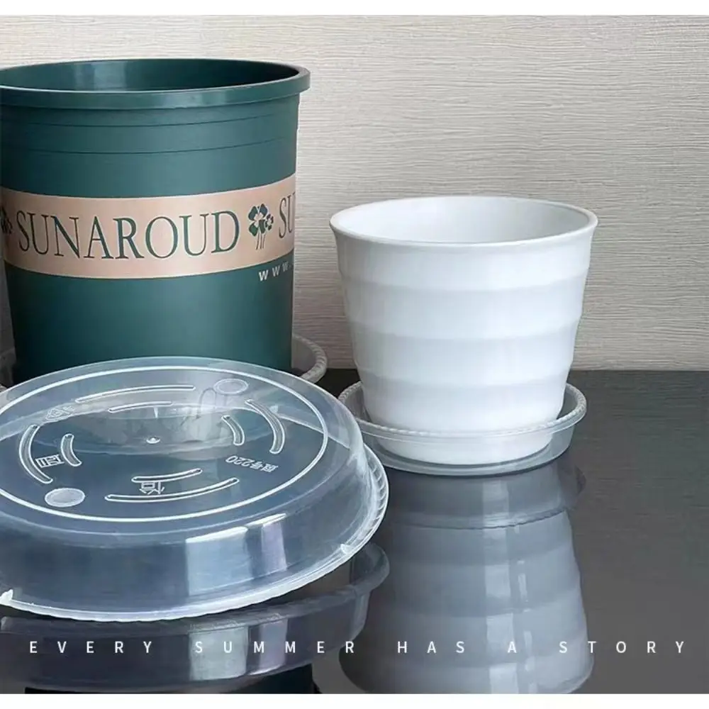 10pcs New Round Flower Pot Tray Plastic Clear Flower Pot Base Desktop Garden Accessory Drip Tray Home