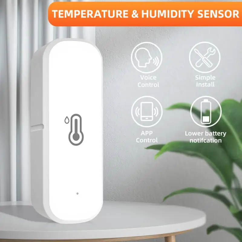 New Tuya ZigBee WiFi Temperature Sensor And Humidity Sensor via Smart Life Control Smart Home Sensor work with Alexa Google Home