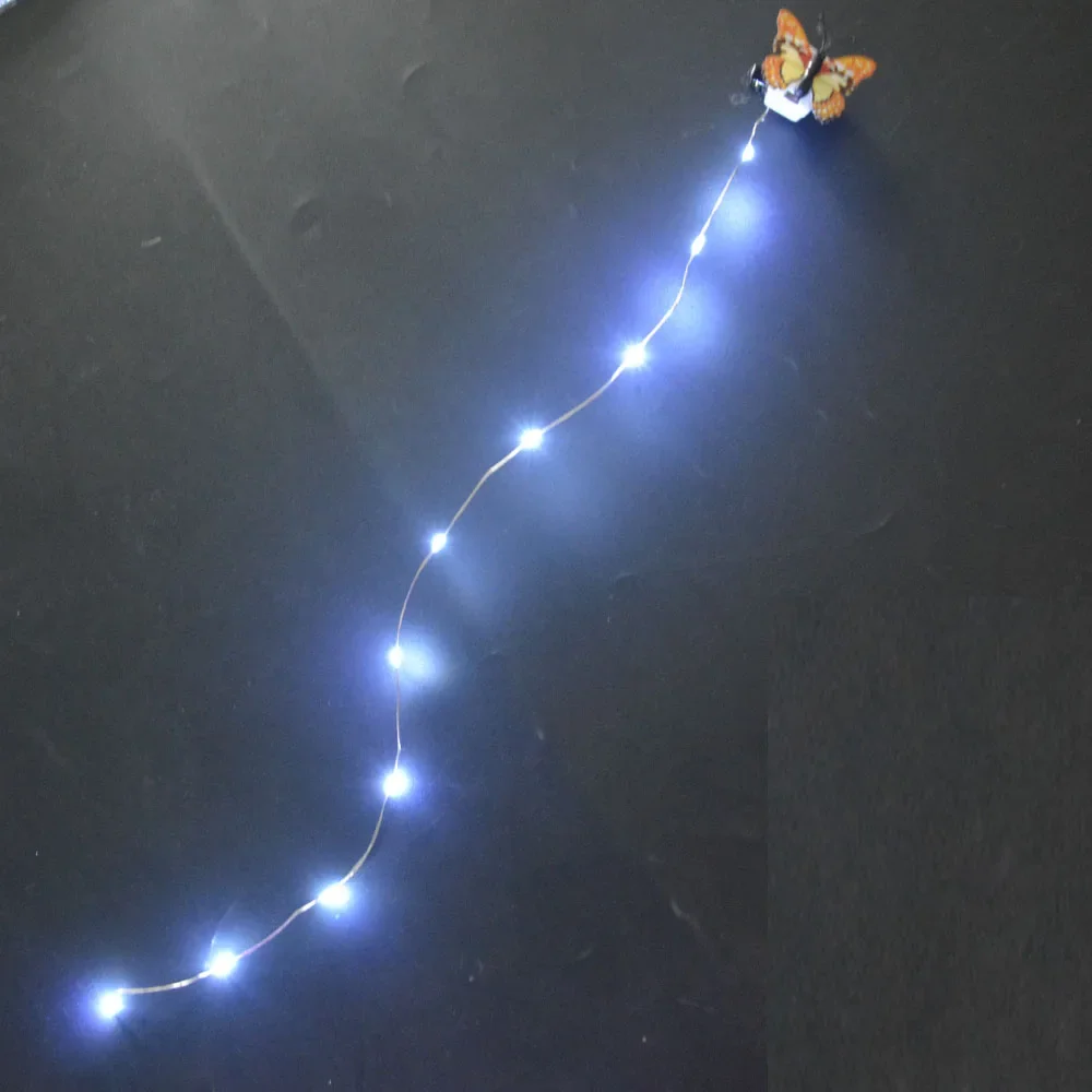 Erhalten Sie kreativen Haarspangen mit LED-Lichtern, der zum Weben von Zöpfen und zum Dekorieren von Glow-Partyzubehör eignet – Detail 15