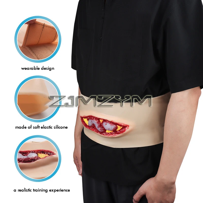 Wearable Abdominal Anatomy Wound Training Model For Medical Teaching And Training