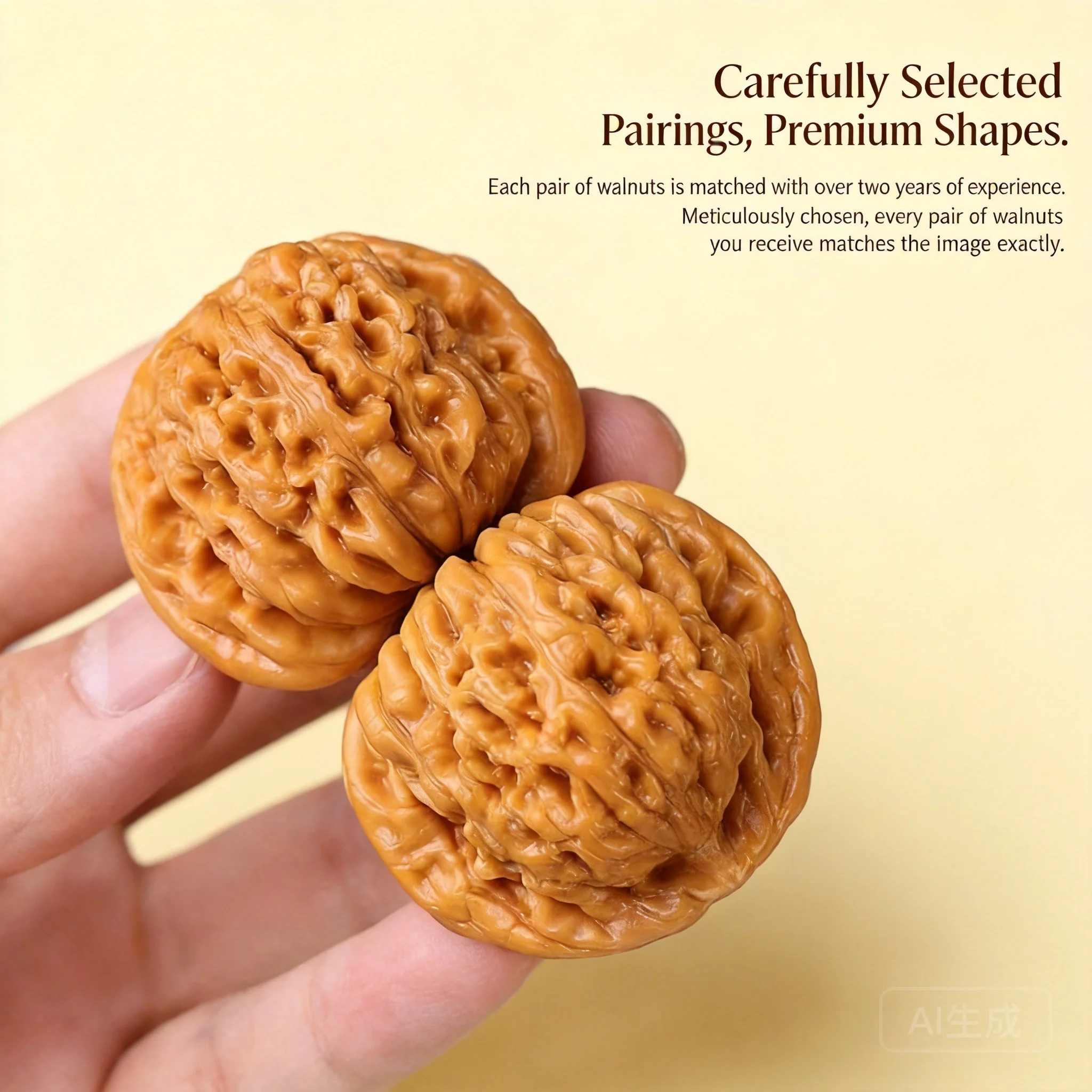 Natural Wenwan Walnut Lion Head Collectible Chinese Antique Craft Great Gift For Men Finger Massage Toy Multiple Sizes Optional