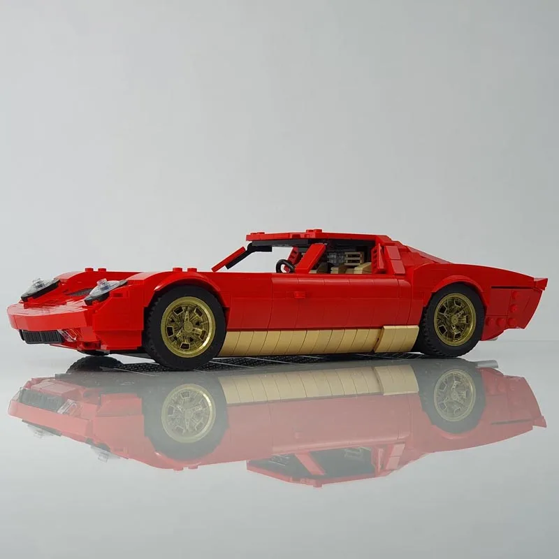 New MOC-132131 1177PCS Miura P400 SV Supercar Racing Car Vehicle Sport Model  Building Blocks Kid Educational Toy Birthdays Gift