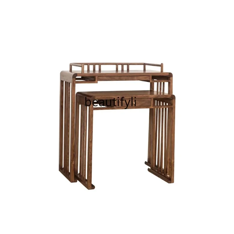 

S New Chinese Style Solid Wood Altar Combination Altar God of Wealth Living Room Incense Table Buddha Table