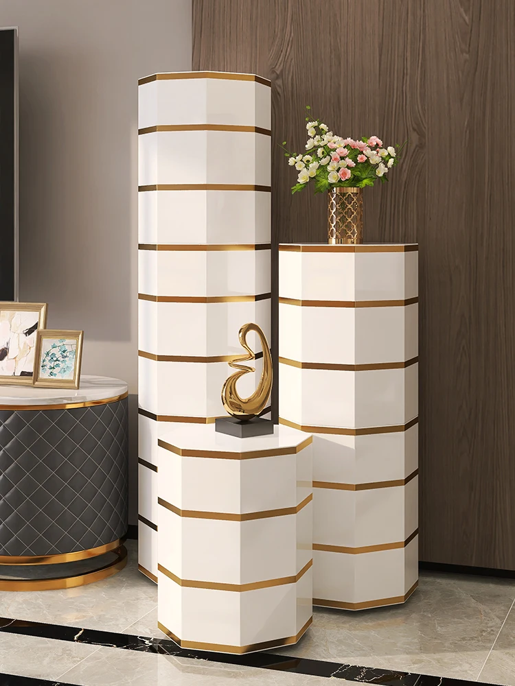 Rotating shoe cabinet, minimalist modern foyer cabinet, saving space, and creative entrance for household use