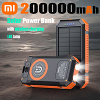 Xiaomi 200000mAh Solar Power Bank Wireless Magnetic PowerBank Large Capacity Outdoors External Battery SOS for IPhone Samsung