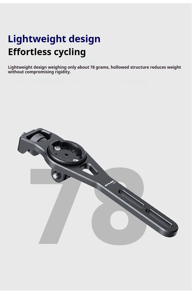 GUB MTB Rennrad-Lichthalterung aus Aluminiumlegierung, Drehbare Fahrrad-GPS-Halterung, Unterstützt 360-Grad-Kamera für Mountainbikes & Rennräder – Detail 5