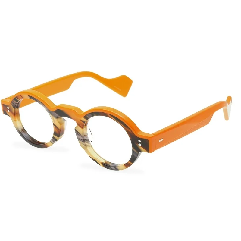 Belight optique Vintage forme ronde fait à la main acétate rétro Vintage lunettes lentille de Prescription 9596