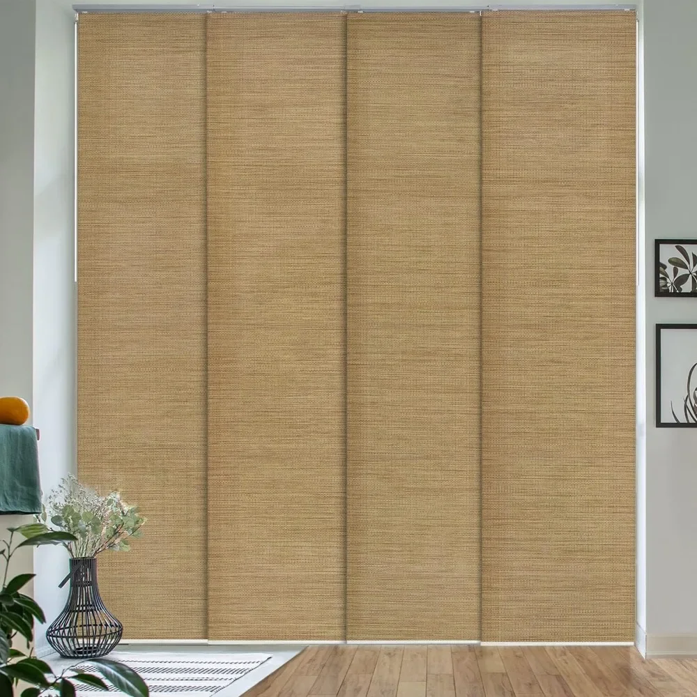 

Screens Room Dividers, Adjustable Vertical Blinds, 45.8"-86" W, to 96" H, Trimmable Woven Panel Curtains, Screens