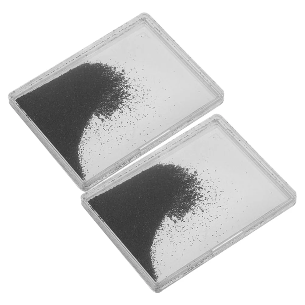 2 قطعة صندوق مسحوق الحديد المغناطيسية العلوم التعليم أداة الفيزياء تجربة توريد المجال المغناطيسي تصور للمشروعات المدرسية #1