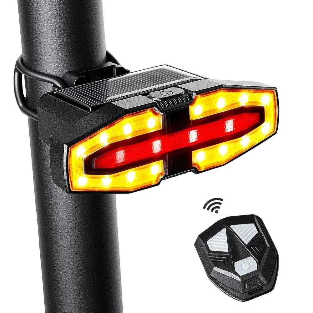 Electric Scooter Bike LED Taillights Solar Energy Wireless Remote Control LED Turn Taillights Three Different Lighting Modes