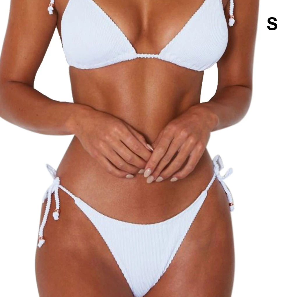 2pcs/set Bikini Swimwear Portable Swimming Suit Beach Wear Outdoor Pink