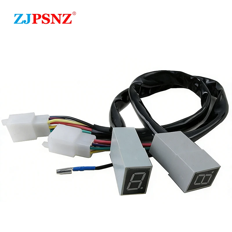 4Gears 5Gears LED Digital Gear Indicator Motorcycle Scooter E-Bike Display Shift Lever Sensor 100cc 125cc 150cc 200cc 5/6Wires