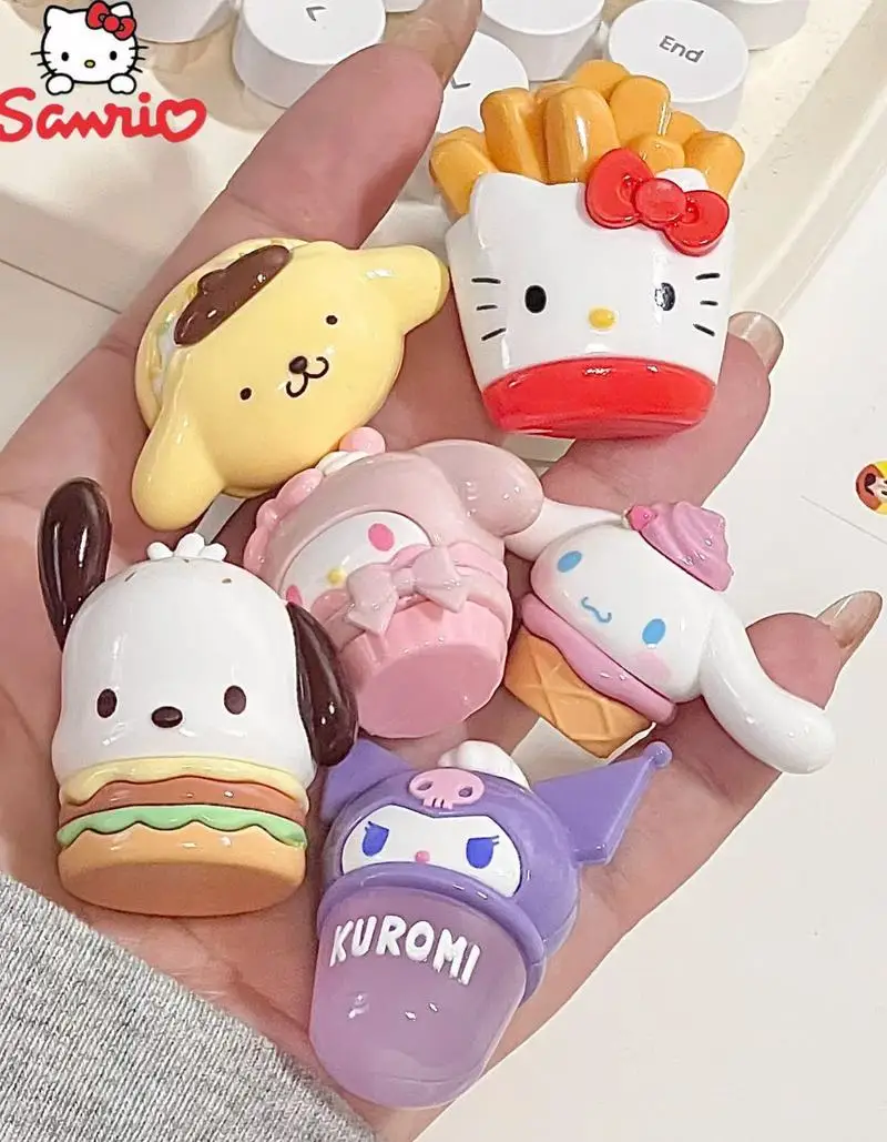 

Genuine Sanrio Family Snacks Series Blind Bag Handpiece Ornament Cute Fun Car Desktop Dolls Blind Box Surprise Gifts