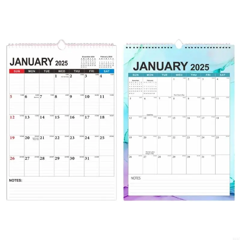 Calendario 918C Calendario pared 2025 Planificador del año escolar Edición en inglés Calendario pared del año escolar 2025