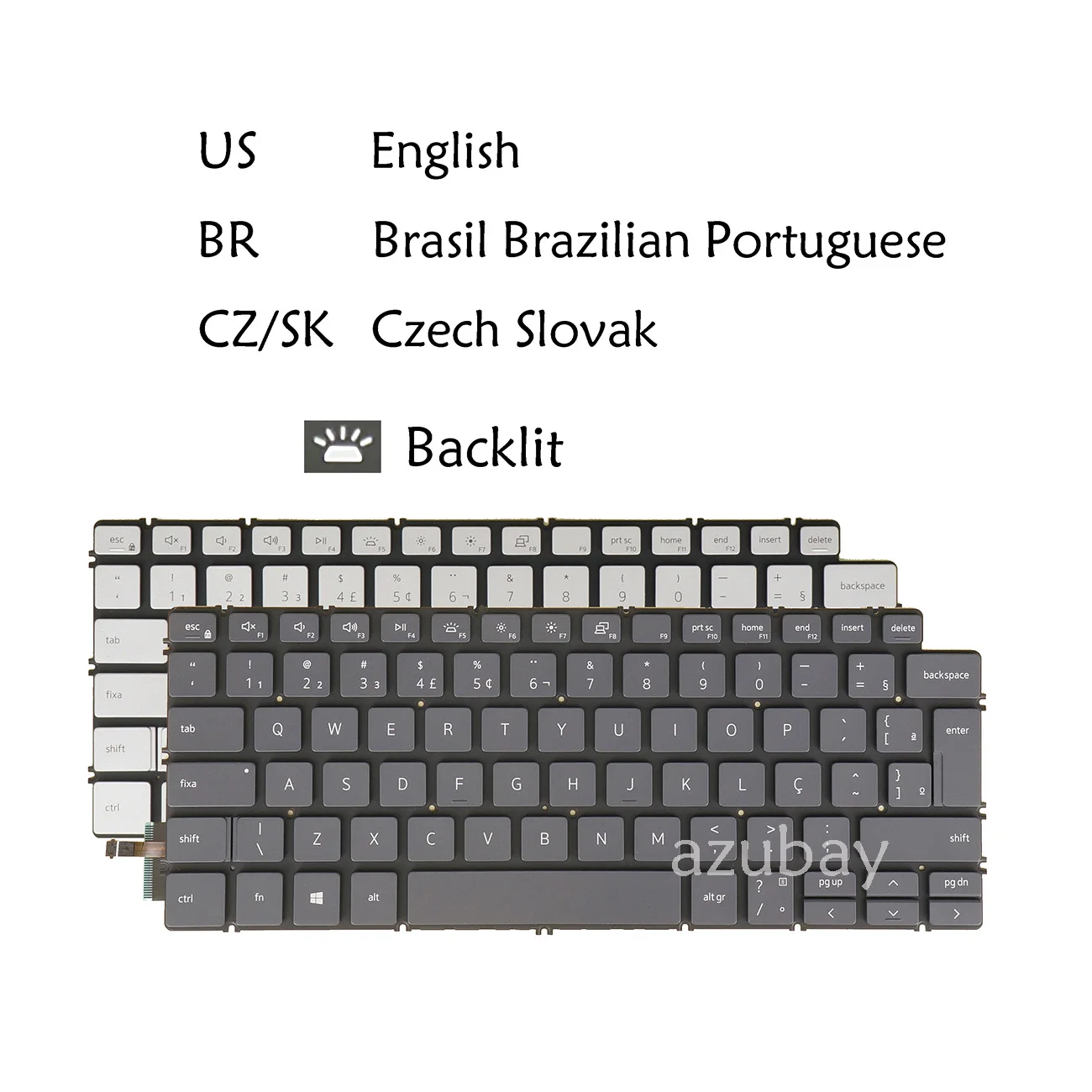 

Клавиатура с подсветкой для Dell 02RVRV DLM18J6 PK132KD1B00 Vostro 3400 3401 3405 5300 5301, США, чешский Словец BR, бразильский португальский