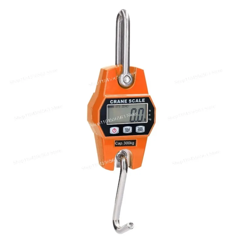300kg Industrial Crane Scale Weighing Heavy Duty Portable Stainless Steel Hook LCD Electronic Digital Hanging Weight Scales