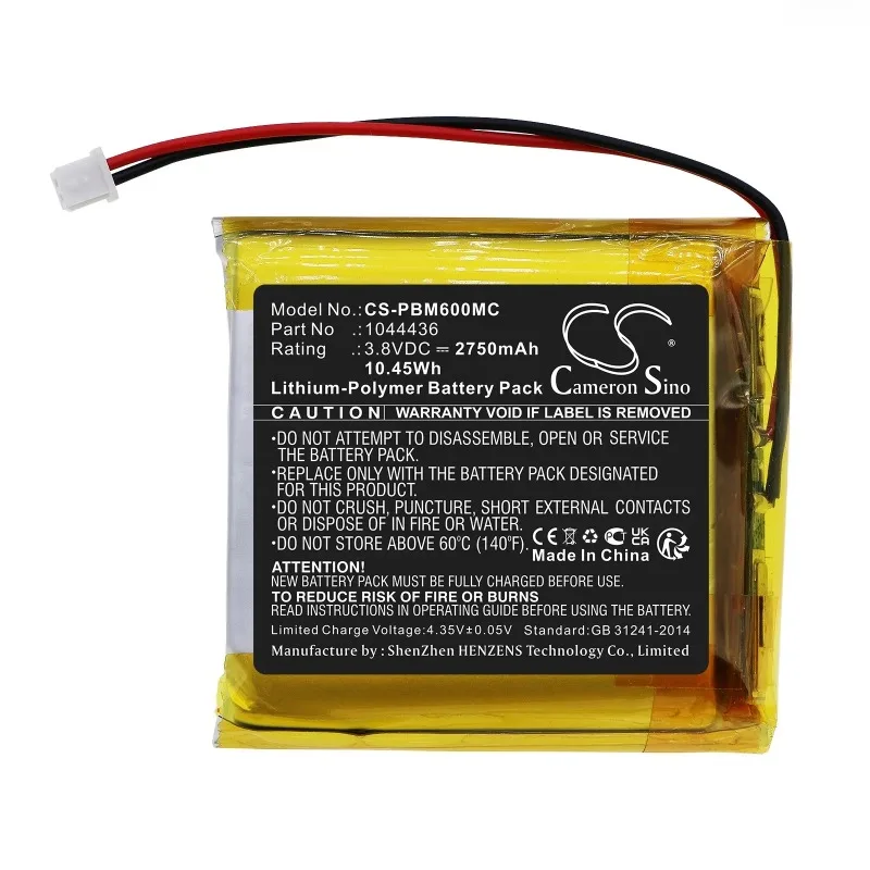 3.8V 2750mAh Body Camera Battery 1044436 for Pyle PPBCM6 +TOOL