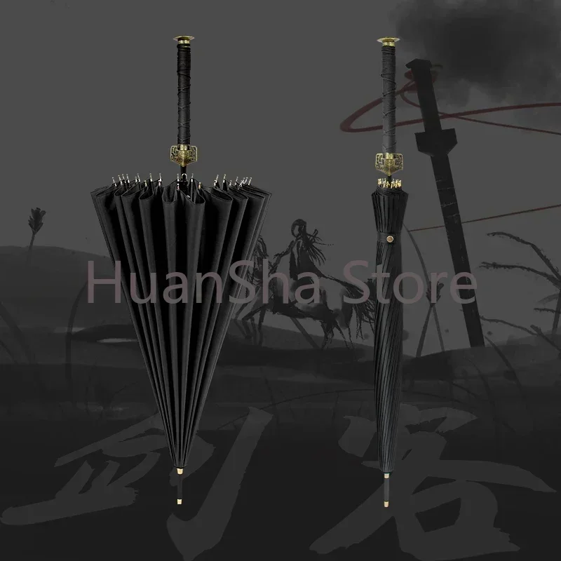 

Samurai Sword Uv Rain Umbrella Protection Japanese Long Handle Umbrella Men Parasol Business Paraguas Apparel Household Products