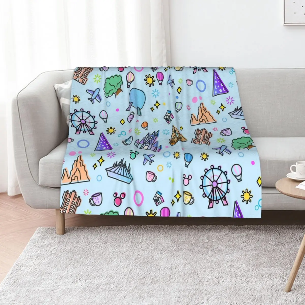 Meet me at my Happy Place Pattern Throw Blanket Stuffeds Soft Beds Extra Large Throw for sofa Single Summer Blankets
